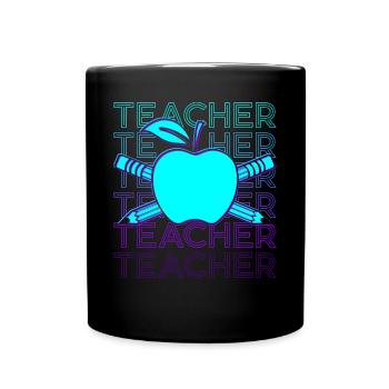 Teacher Retro - Full Colour Mug - black - Front