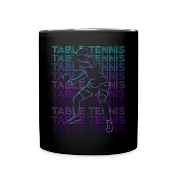 Pongiste Retro - Mug uni - noir - Devant