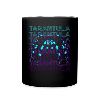 Vogelspinne Retro - Tasse einfarbig - Schwarz - Vorne