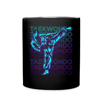 Taekwondo Koreanische Kampfsportarten Retro - Tasse einfarbig - Schwarz - Vorne