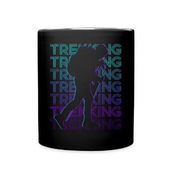 Trekking Trekker Trek Retro - Tasse einfarbig - Schwarz - Vorne