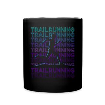 Trail Running Trail Runner Rétro - Mug uni - noir - Devant