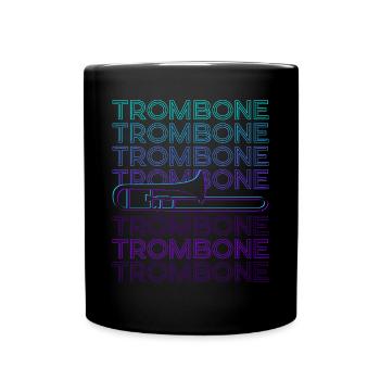 Trombone Trombone Trombonist Retro - Full Colour Mug - black - Front