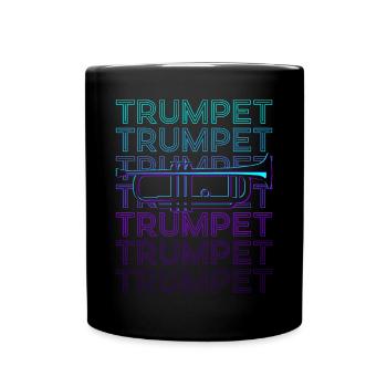 Trompettiste Trompettiste Rétro - Mug uni - noir - Devant