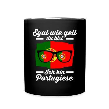 Portugiese Portugiesisches Portugal - Tasse einfarbig - Schwarz - Vorne