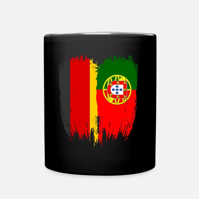 Deutschland Flagge Portugal - Tasse einfarbig - Schwarz