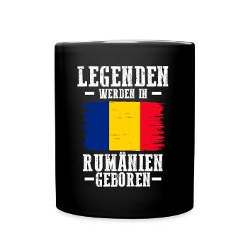 Rumänien Rumäne Rumänisches - Tasse einfarbig - Schwarz - Vorne