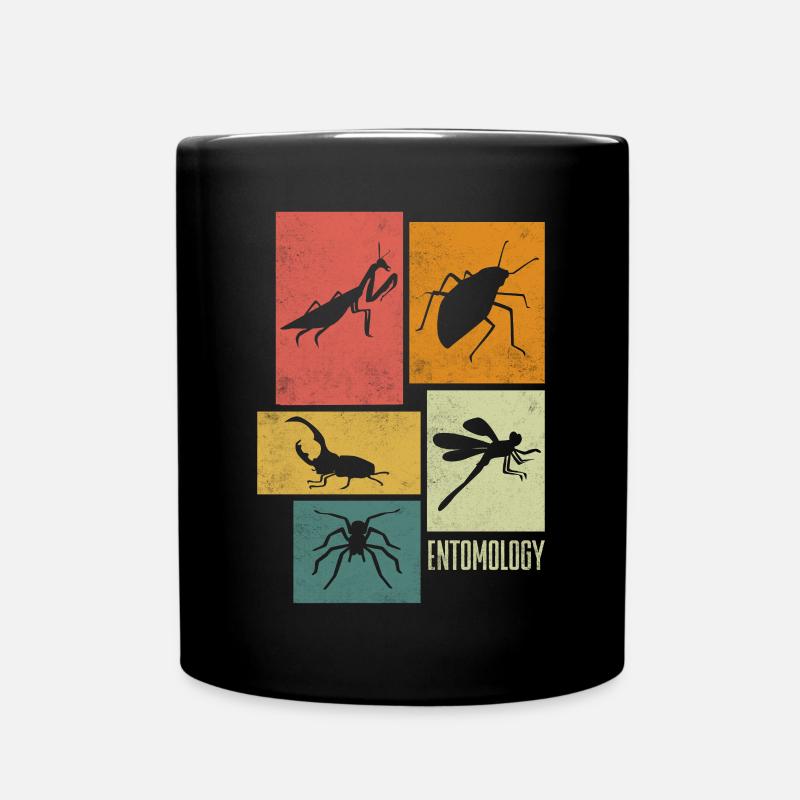 Entomologie Entomologiste Insectes Silhouettes - Mug uni - noir