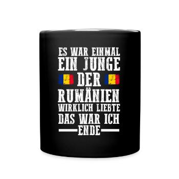 Rumänien Rumäne Rumänisches - Tasse einfarbig - Schwarz - Vorne