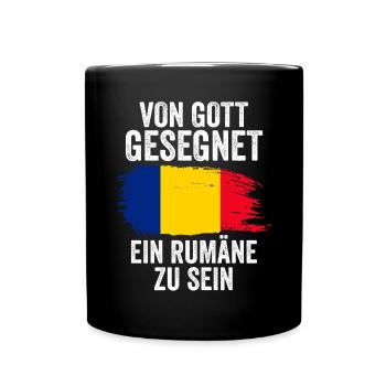 Rumänien Rumäne Rumänisches - Tasse einfarbig - Schwarz - Vorne