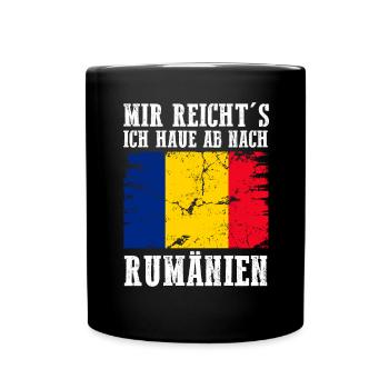 Rumänien Rumäne Rumänisches - Tasse einfarbig - Schwarz - Vorne