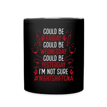 Infirmière auxiliaire de nuit Drôle d’infirmière de l’AIIC - Mug uni - noir - Devant