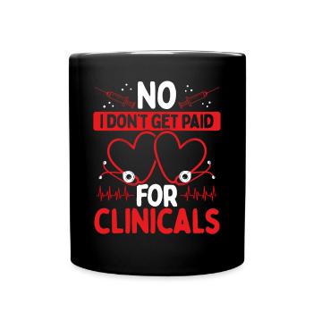 RN CNA Nurse Funny Night Shift Nurse Appreciation - Full Colour Mug - black - Front