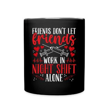 Infirmière travaillant de nuit Infirmières infirmières RN AIIC - Mug uni - noir - Devant
