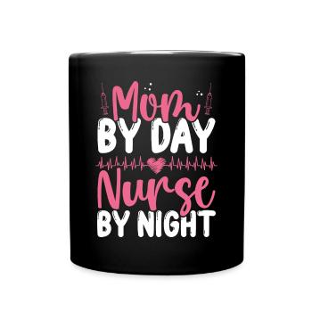 INFIRMIÈRE de l’AIIC Maman infirmière de nuit Infirmière Maman - Mug uni - noir - Devant