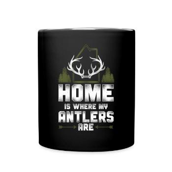 Buck Deer Hunting Hunter Vintage - Mug uni - noir - Devant