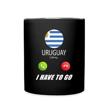 Uruguay calls lusiger flags saying - Full Colour Mug - black - Front