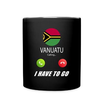 Vanuatu appelle les drapeaux lusiger en disant - Mug uni - noir - Devant