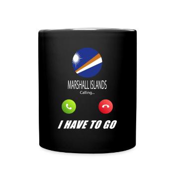 Marshall Islands calls to Lusiger flags saying - Full Colour Mug - black - Front