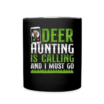 Buck Deer Hunting Hunter Téléphone - Mug uni - noir - Devant