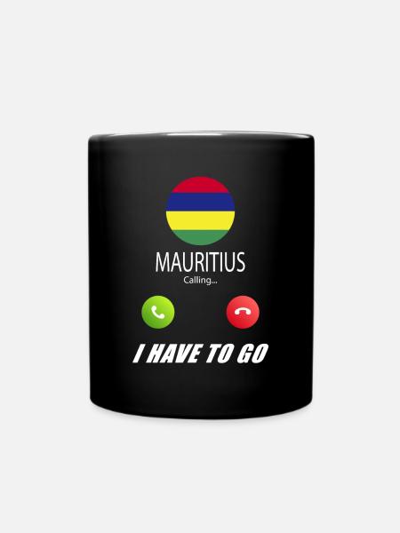 Mauritius calls lusiger flags saying - Full Colour Mug - black