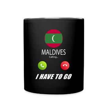 Maldives calls lusiger flags saying - Full Colour Mug - black - Front