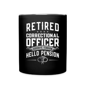 Retired Prison Officer - Full Colour Mug - black - Front
