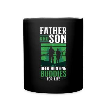 Buck Deer Hunting Hunter Father - Full Colour Mug - black - Front