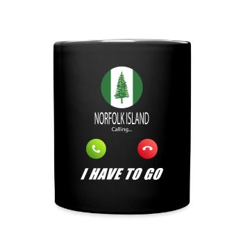 L’île Norfolk appelle les drapeaux lusiger en disant - Mug uni - noir - Devant
