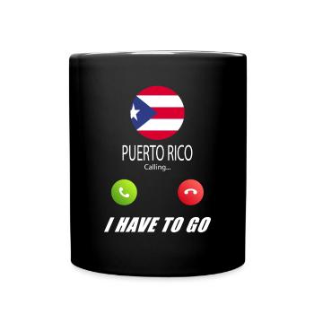 PUERTO RICO appelle aux drapeaux Lusiger en disant - Mug uni - noir - Devant