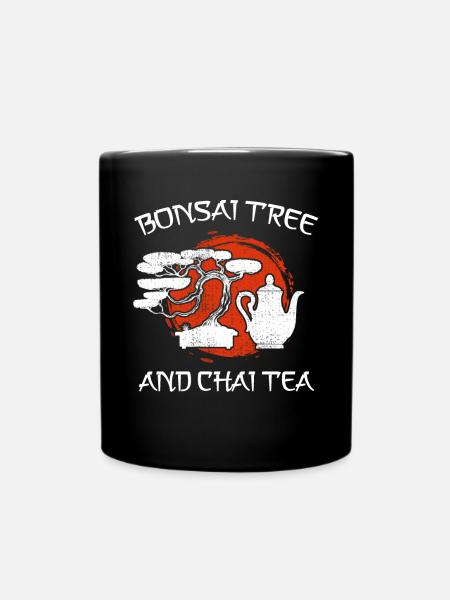 Chai Tea Retro Japanese Bonsaï Tree Idée cadeau - Mug uni - noir