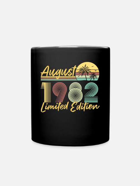 Août 1982 Cadeau d’anniversaire en édition limitée - Mug uni - noir