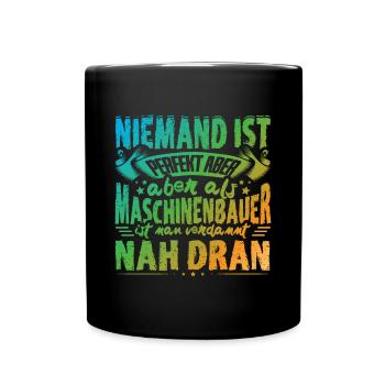 Maschinenbauer Job Beruf Metall - Tasse einfarbig - Schwarz - Vorne