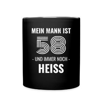 58 Jahre Geburtstag Ehemann Geschenk - Tasse einfarbig - Schwarz - Vorne