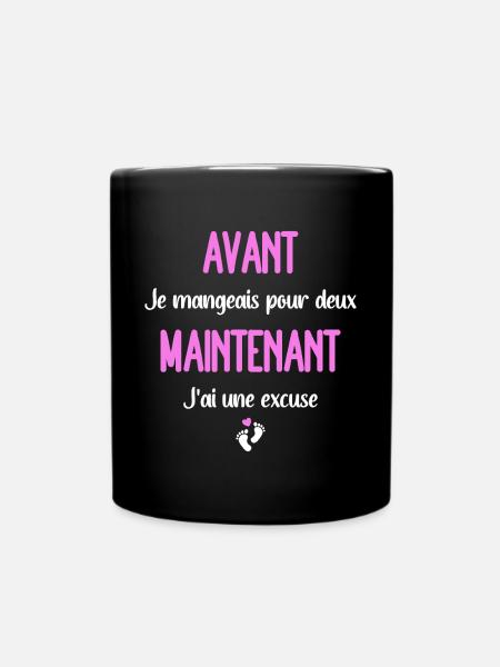 Annonce grossesse original subtil femme enceinte - Mug uni - noir