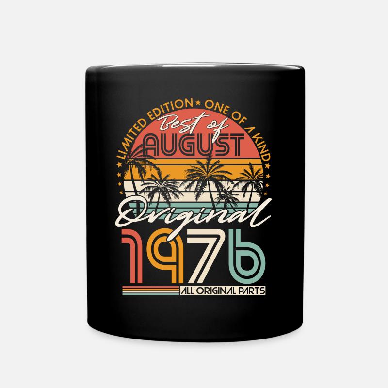 Août 1976 Vintage Anniversaire Rétro - Mug uni - noir