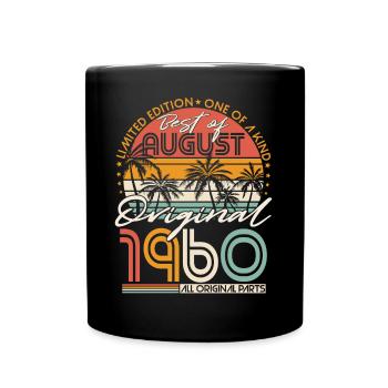 Août 1960 Vintage Anniversaire Rétro - Mug uni - noir - Devant