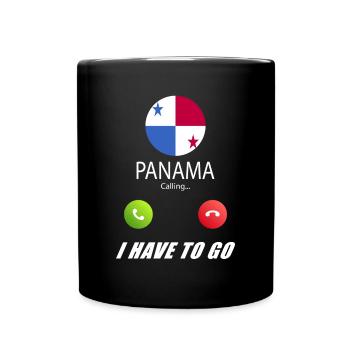 Le Panama appelle les drapeaux lusiger en disant - Mug uni - noir - Devant