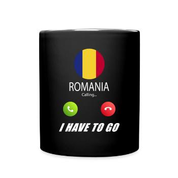 Romania calls lusiger flags slogan - Full Colour Mug - black - Front