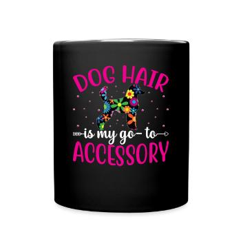 Pudel Hundehaar Ist Mein Accessoire Lustige - Tasse einfarbig - Schwarz - Vorne