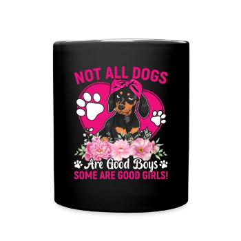Teckels Certains sont de bonnes filles drôles - Mug uni - noir - Devant