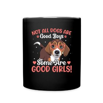 Beagle Einige Sind Gute Mädchen Lustige - Tasse einfarbig - Schwarz - Vorne