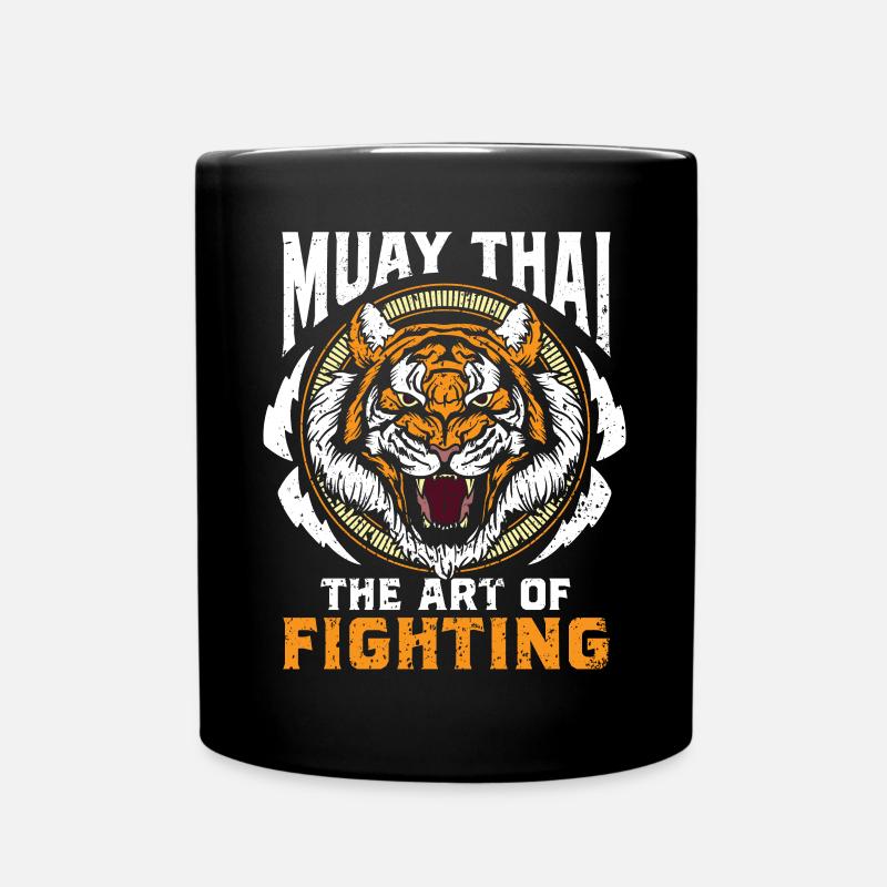 Muay Thai Die Kunst des Kämpfens - Thai Boxing - Tasse einfarbig - Schwarz
