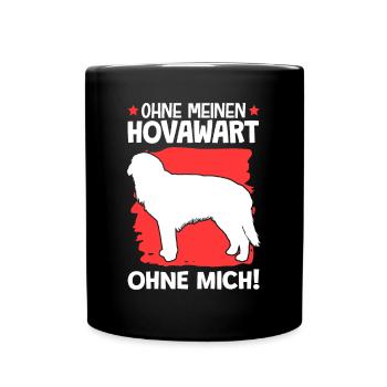 Ohne Hovawart ohne mich deutscher Bauernhund - Tasse einfarbig - Schwarz - Vorne