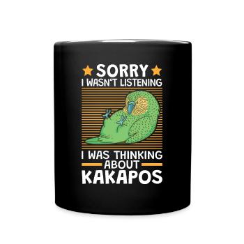 I thought of Kakapos flightless parrot - Full Colour Mug - black - Front