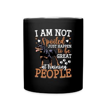Rottweiler Je ne suis pas gâté plus drôle - Mug uni - noir - Devant