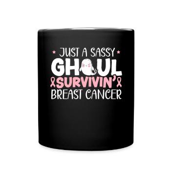 Just A Sassy Ghoul Survivin' Breast Cancer - Mug uni - noir - Devant
