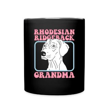 Rhodesian Ridgeback Grand-mère Propriétaire de chien Cadeau - Mug uni - noir - Devant