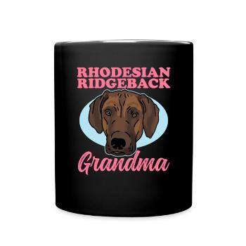 Rhodesian Ridgeback Grand-mère Chien Cadeau - Mug uni - noir - Devant
