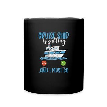 Bateau de croisière Cadeau de bateau de vacances - Mug uni - noir - Devant